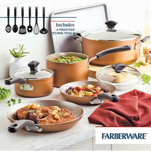 Kohl’s Cyber Monday! Farberware Cookstart 15-Piece DiamondMax Nonstick Cookware Set $35.39 After Codes + Kohl’s Cash (Reg. $120) + Free Shipping – 6 Colors