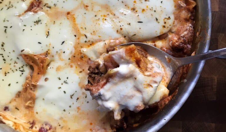 Frugal Recipe: One-Pan Skillet Lasagna