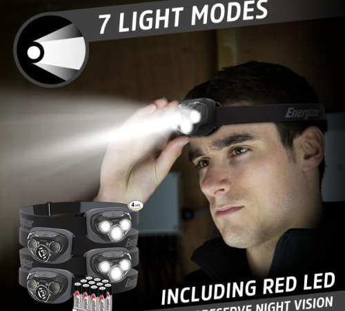 Amazon Cyber Monday! Energizer 4-Pack IPX4 Water Resistant Headlamps LED Headlamps $30.78 (Reg. $40) – $7.70/Headlamp