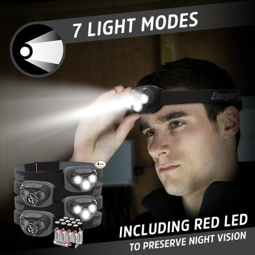 Amazon Cyber Monday! Energizer 4-Pack IPX4 Water Resistant Headlamps LED Headlamps $30.78 (Reg. $40) – $7.70/Headlamp