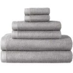 JCPenney Home Expressions Solid and Stripe Bath Towel Collection: 70% off + free shipping w/ $49