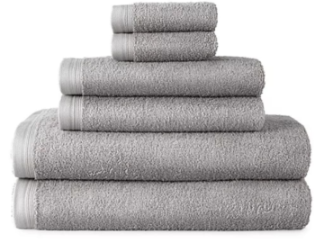 JCPenney Home Expressions Solid and Stripe Bath Towel Collection: 70% off + free shipping w/ $49