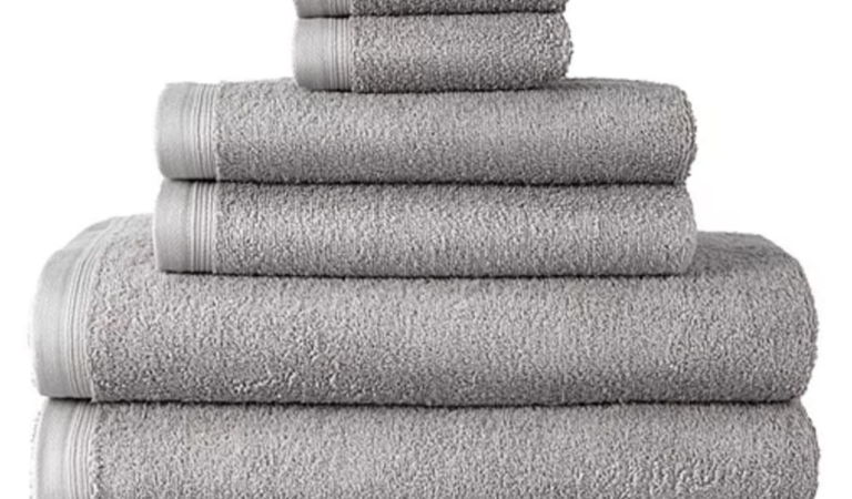 JCPenney Home Expressions Solid and Stripe Bath Towel Collection: 70% off + free shipping w/ $49