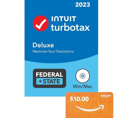 Amazon Cyber Monday! TurboTax Deluxe + State 2023 + $10 Amazon Gift Card (PC/Mac Disc) $46 Shipped Free (Reg. $80)