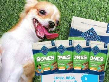 Amazon Cyber Monday! Blue Buffalo Bones Natural Crunchy Dog Treats, 4 Variety Pack as low as $8.96 Shipped Free (Reg. $27.96) – $2.24/Bag