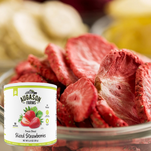 Augason Farms 18-Serving Freeze Dried Sliced Strawberries $17.98 (Reg. $35) – $1/Serving – Up to a 30 Year Shelf Life!