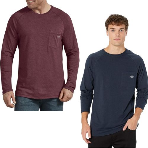 Amazon Cyber Monday! Dickies Men’s Temp-Iq Performance Cooling Long Sleeve T-Shirt $12 (Reg. $25) – Burgundy Heather or Dark Navy, S-3XL