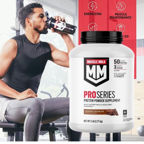 Muscle Milk Pro Series 50g Protein Powder, 5-Pound (Knockout Chocolate) as low as $23.19 After Coupon (Reg. $66.39) + Free Shipping