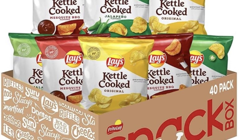 Lay’s Kettle Cooked Potato Chips Variety Pack (40 pack) only $12.34 shipped!