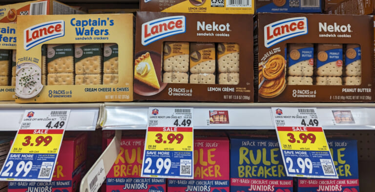 Lance Sandwich Crackers Are Just $2.99 At Kroger (Regular Price $4.49)