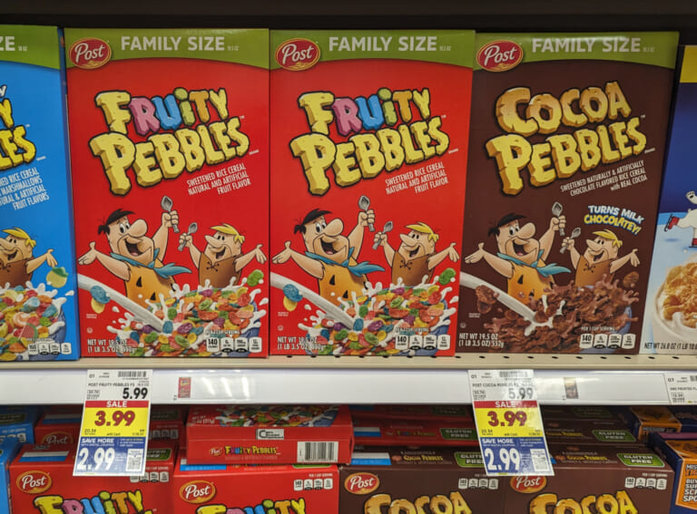 Get The Family Size Boxes Of Post Pebbles Cereal For Just $2.99 At Kroger (Regular Price $5.99)