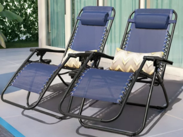 Today Only! Walmart Cyber Monday! Lacoo 2-Pack Patio Zero Gravity Chair $69.99 Shipped Free (Reg. $140) – Various Colors