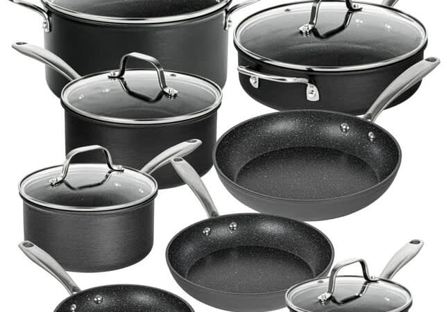 Granite Stone Pro Hard Anodized 13-Piece Premium Cookware Set for $90 + free shipping