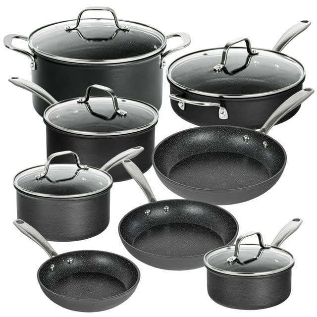 Granite Stone Pro Hard Anodized 13-Piece Premium Cookware Set for $90 + free shipping