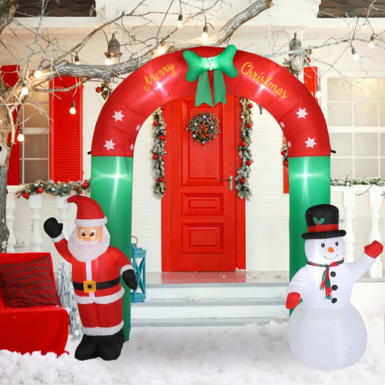 8-Foot Santa and Snowman Inflatable for $40 + free shipping