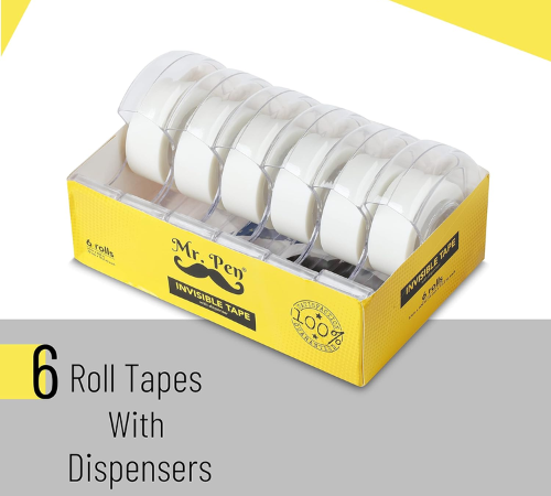 Mr. Pen 6-Pack Invisible Tapes with Dispenser as low as $3.79 Shipped Free (Reg. $5) – 76¢/Roll