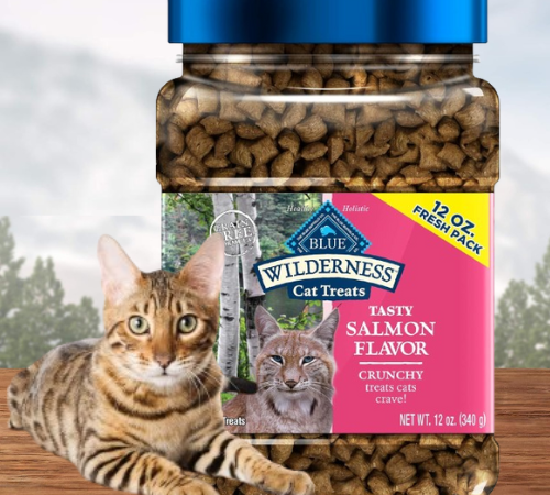 Blue Buffalo Wilderness 12-Oz Crunchy Cat Treats, Salmon $4.94 After Coupon (Reg. $15)