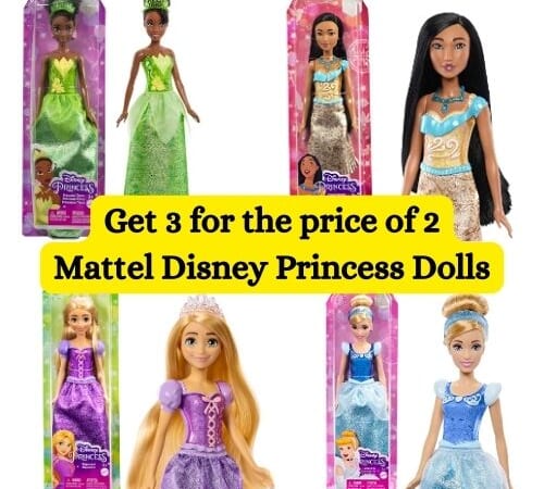 Mattel Disney Princess Dolls $4/Doll when you buy 3 (Reg. $11+)