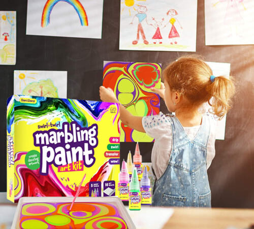 Kids’ Marbling Paint 23-Piece Art Kit $12 (Reg. $30)