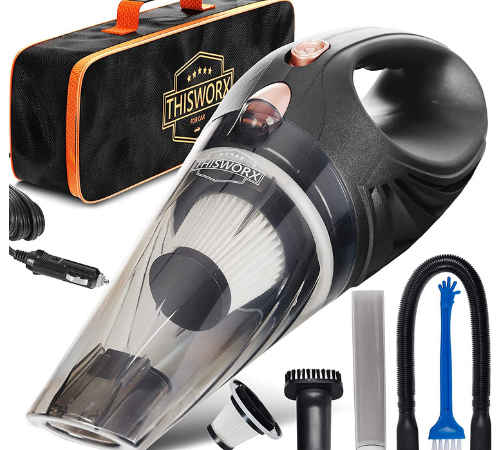 Amazon Cyber Monday! Car Vacuum Cleaner Kit $18.26 (Reg. $43)- With Attachments, 16 Ft Cord, and Bag