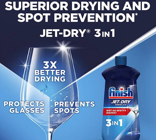 Amazon Cyber Monday! Finish 225 Washes Jet-Dry Rinse Aid Dish Drying Agent as low as $5.64 Shipped Free (Reg. $12) – 3¢/Wash