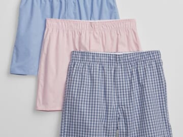 Gap Factory Men's 4" Boxers 3-Pack for $10 in cart + free shipping