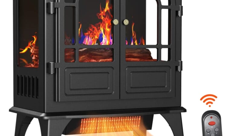 Warmtoo 24'' 1,500W Freestanding Electric Fireplace for $120 + free shipping