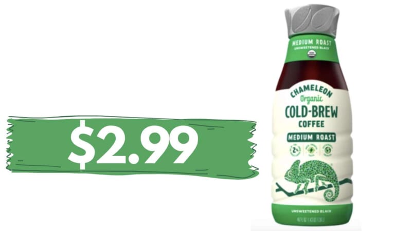 $2.99 Chameleon Organic Cold Brew Coffee (reg. $9.99)