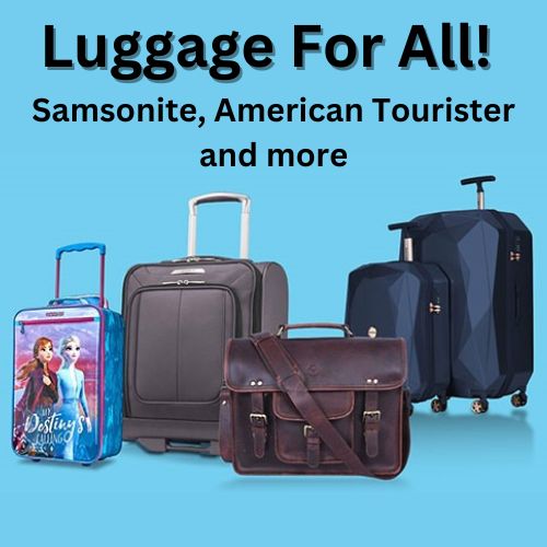 Luggage from Samsonite, American Tourister and more Price starts at $15.99 to $199.99 + Free Shipping if you have Amazon Prime