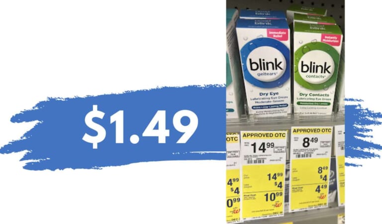 $1.49 Blink Contacts Drops (reg. $8.49) at Walgreens