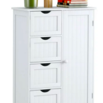 Costway Wooden 4 Drawer Bathroom Cabinet