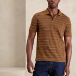 Banana Republic Factory Men's Slim Monogram Pique Polo for $12 in cart + free shipping