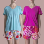 Women’s V-Neck Tee and Pajama Short Set $5 (Reg. $10.49) – 2 Colors