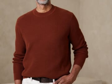 Banana Republic Factory Men's Racking-Stitch Sweater for $22 in cart + free shipping