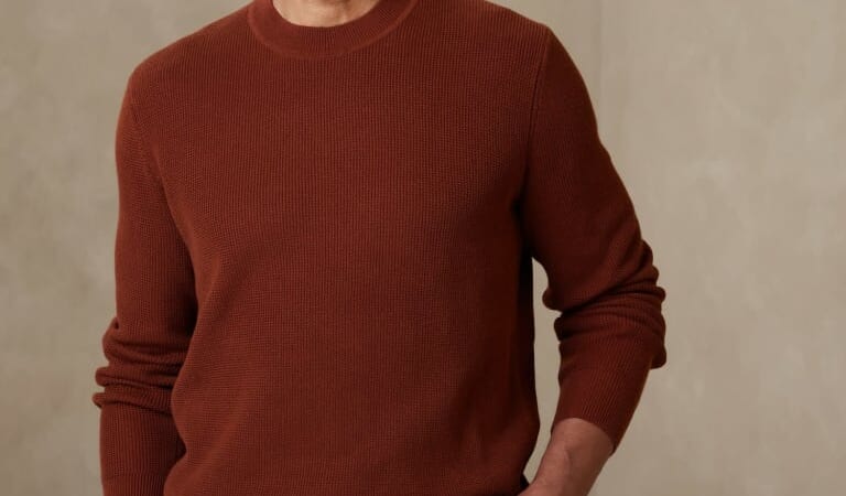 Banana Republic Factory Men's Racking-Stitch Sweater for $22 in cart + free shipping