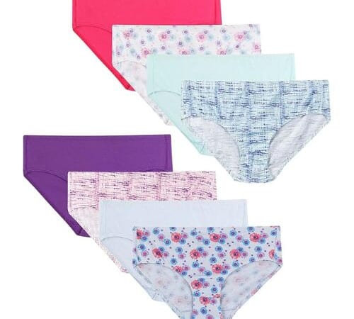 Hanes Ultimate Girl’s 100% Organic Cotton Briefs & Hipster Panties, 8-Pack $10.80 After Coupon (Reg. $18) – $1.35 Each, Size 6-14