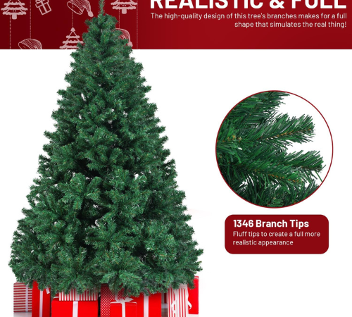 Get ready to unwrap the spirit of the season with this 7.5 Ft Christmas Tree for just $23.99 After Code + Coupon (Reg. $59.99)