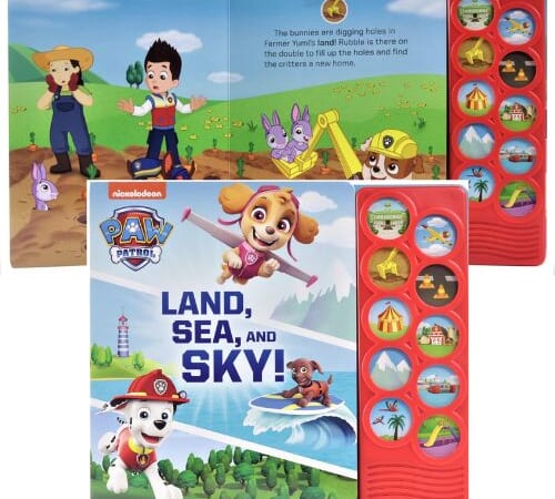 Paw Patrol Land, Sea, and Sky! 10-Button Sound Book $5.92 (Reg. $18)