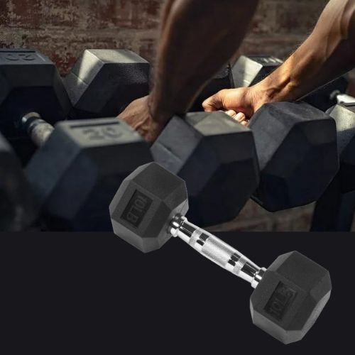 BalanceFrom Rubber Encased Hex Dumbbell, 10LBs, Single $9.98 (Reg. $24.99)