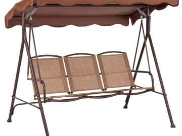 Mainstays Sand Dune 3-Seat Canopy Steel Porch Swing for $98 + free shipping