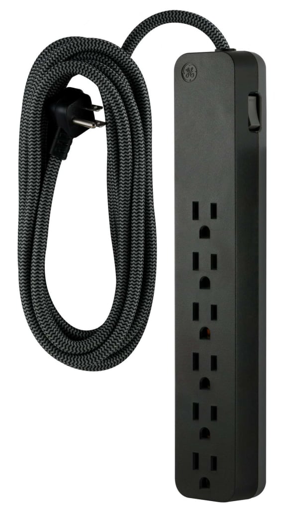 GE 6-Outlet Grounded Surge Protector w/ 10-Foot Braided Cord for $10 + free shipping w/ $35