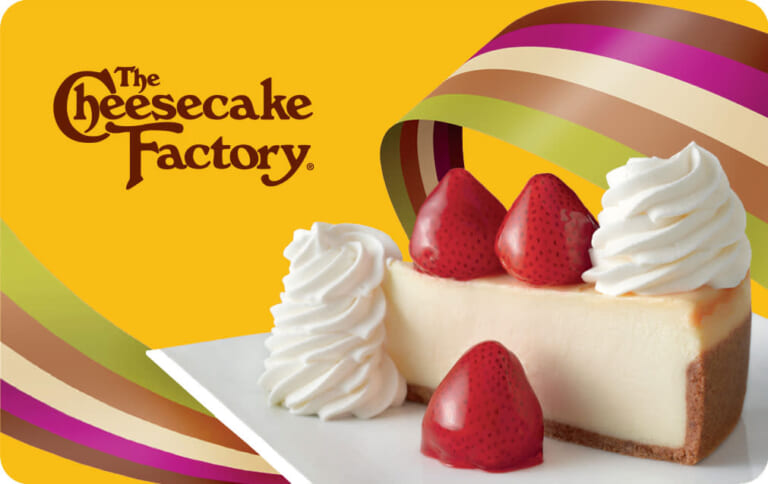 $65 in Cheesecake Factory Gift Cards for $50