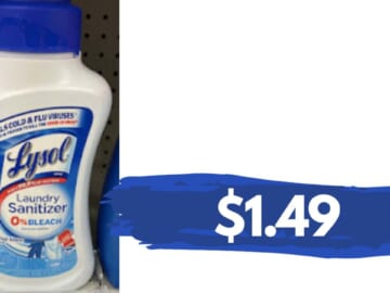 Lysol Laundry Sanitizer (reg. $9.29) at Walgreens for $1.49!