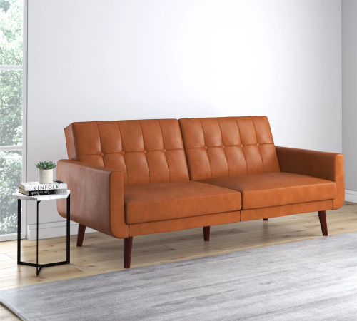 Better Homes & Gardens Nola Modern Futon Sofa Bed $224 Shipped Free (Reg. $329) – Camel or Blue Velvet