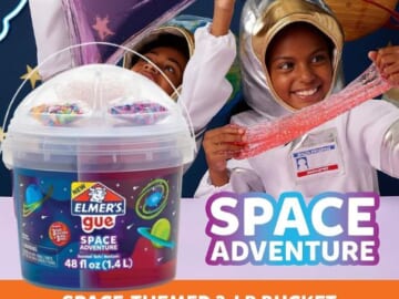 Elmer’s Space Adventure Tri Bucket Premade Slime Kit, 3-Lb $15.74 (Reg. $25) – Lowest price in 30 days