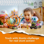 LEGO City Stuntz Stunt Truck & Ring of Fire Challenge w/ Flywheel-Powered Motorcycle Toy & Minifigures $42 Shipped Free (Reg. $60)