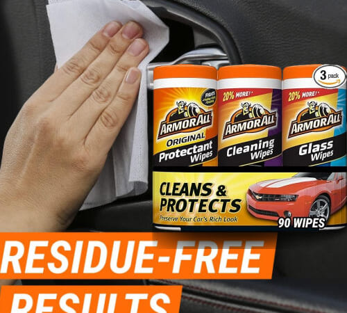 Armor All Car Wipes Multi-Pack, 3-Pack as low as $10.90 Shipped Free (Reg. $19.29) – $3.63/ Canister or $0.12/Wipe, Protectant + Cleaning + Glass Wipes