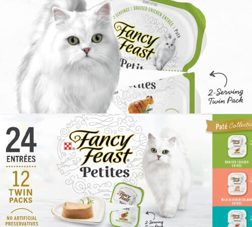 Purina Fancy Feast Gourmet Wet Cat Food Variety Twin Packs, 12 Count as low as $7.88 After Coupon (Reg. $13.13) + Free Shipping – 24 Servings, $0.66/ Tub or $0.33/Serving