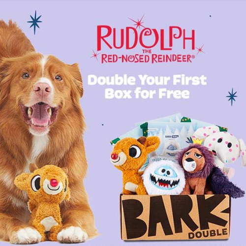 BarkBox: Get Double the Rudolph-themed toys and treats, FREE in your first box!