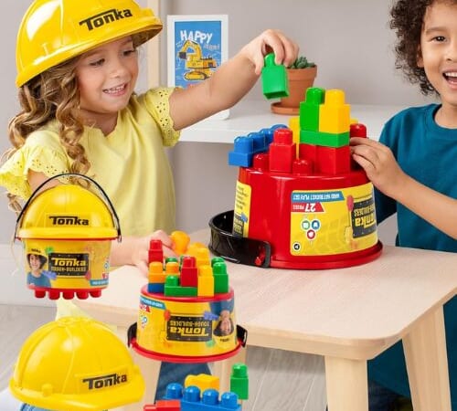 Tonka Tough Builders, Hard Hat, Building Block and Bucket Playset, 27-Piece $8.99 (Reg. $18) – Lowest price in 30 days